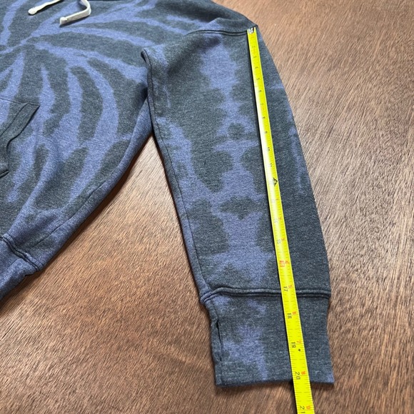 Zella Womens XL Blue Tie Dye Spiral Hoodie Sweatshirt Thumbholes NR446307MI FA20 - Picture 8 of 10